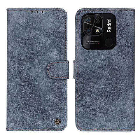 Coque Portefeuille Livre Cuir Etui Clapet N03P pour Xiaomi Redmi 10 India Bleu