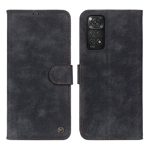 Coque Portefeuille Livre Cuir Etui Clapet N03P pour Xiaomi Redmi Note 11 4G (2022) Noir