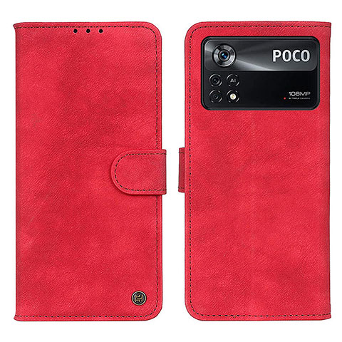 Coque Portefeuille Livre Cuir Etui Clapet N03P pour Xiaomi Redmi Note 11E Pro 5G Rouge