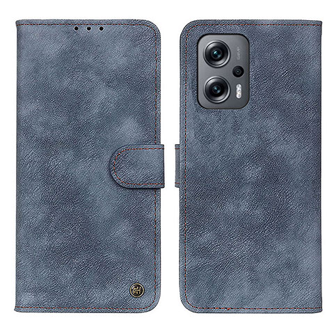 Coque Portefeuille Livre Cuir Etui Clapet N03P pour Xiaomi Redmi Note 12T Pro 5G Bleu