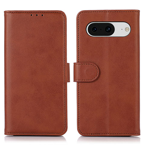 Coque Portefeuille Livre Cuir Etui Clapet N04P pour Google Pixel 8 5G Marron