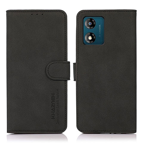 Coque Portefeuille Livre Cuir Etui Clapet N04P pour Motorola Moto E13 Noir