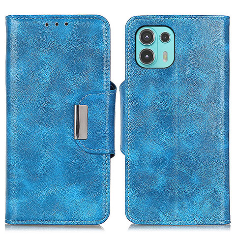 Coque Portefeuille Livre Cuir Etui Clapet N04P pour Motorola Moto Edge 20 Lite 5G Bleu Ciel