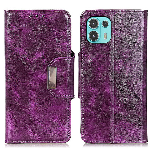 Coque Portefeuille Livre Cuir Etui Clapet N04P pour Motorola Moto Edge 20 Lite 5G Violet