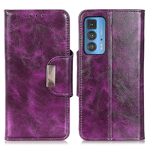 Coque Portefeuille Livre Cuir Etui Clapet N04P pour Motorola Moto Edge 20 Pro 5G Violet