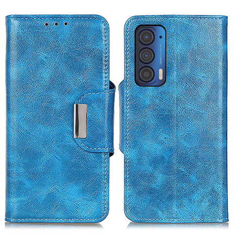 Coque Portefeuille Livre Cuir Etui Clapet N04P pour Motorola Moto Edge (2021) 5G Bleu Ciel