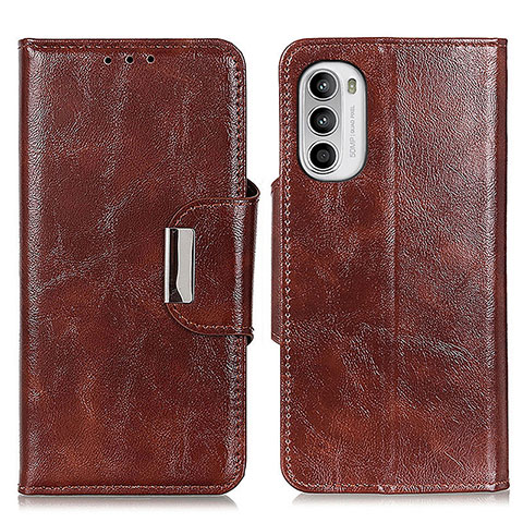 Coque Portefeuille Livre Cuir Etui Clapet N04P pour Motorola Moto Edge (2022) 5G Marron