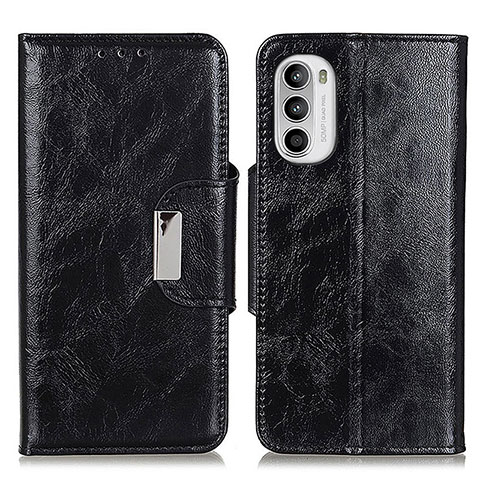 Coque Portefeuille Livre Cuir Etui Clapet N04P pour Motorola Moto Edge (2022) 5G Noir