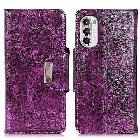 Coque Portefeuille Livre Cuir Etui Clapet N04P pour Motorola Moto Edge (2022) 5G Violet