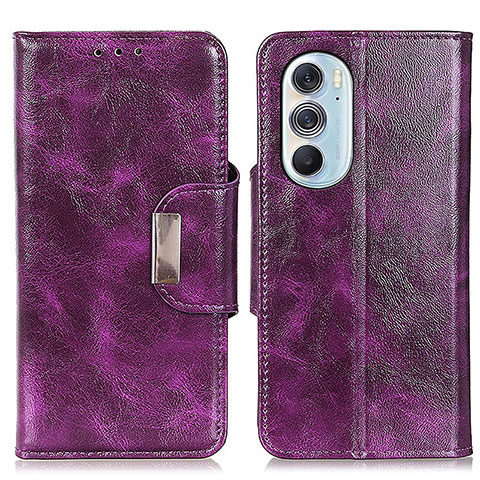 Coque Portefeuille Livre Cuir Etui Clapet N04P pour Motorola Moto Edge Plus (2022) 5G Violet