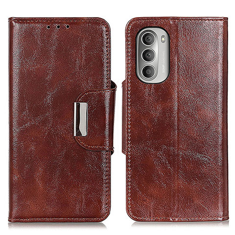 Coque Portefeuille Livre Cuir Etui Clapet N04P pour Motorola Moto G Stylus (2022) 4G Marron