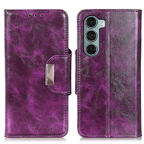 Coque Portefeuille Livre Cuir Etui Clapet N04P pour Motorola Moto G200 5G Violet