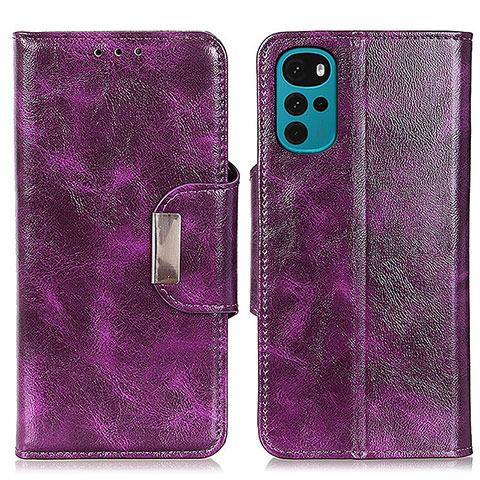 Coque Portefeuille Livre Cuir Etui Clapet N04P pour Motorola Moto G22 Violet