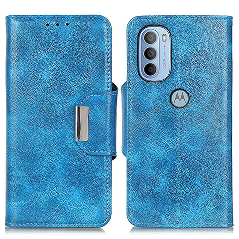 Coque Portefeuille Livre Cuir Etui Clapet N04P pour Motorola Moto G41 Bleu Ciel