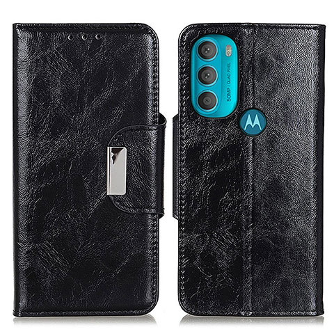 Coque Portefeuille Livre Cuir Etui Clapet N04P pour Motorola Moto G71 5G Noir