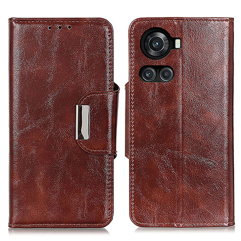 Coque Portefeuille Livre Cuir Etui Clapet N04P pour OnePlus 10R 5G Marron