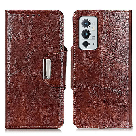 Coque Portefeuille Livre Cuir Etui Clapet N04P pour OnePlus 9RT 5G Marron