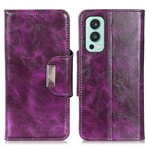 Coque Portefeuille Livre Cuir Etui Clapet N04P pour OnePlus Nord 2 5G Violet