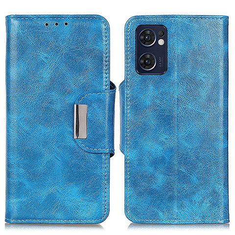 Coque Portefeuille Livre Cuir Etui Clapet N04P pour OnePlus Nord CE 2 5G Bleu Ciel