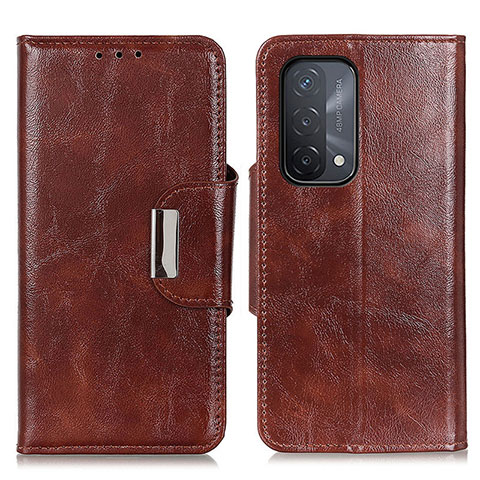 Coque Portefeuille Livre Cuir Etui Clapet N04P pour OnePlus Nord N200 5G Marron