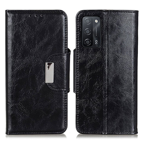 Coque Portefeuille Livre Cuir Etui Clapet N04P pour Oppo A53s 5G Noir