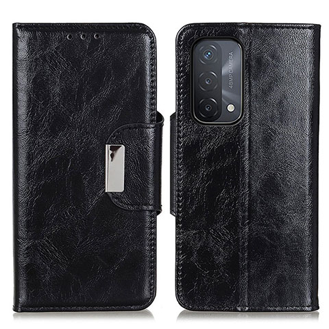 Coque Portefeuille Livre Cuir Etui Clapet N04P pour Oppo A54 5G Noir