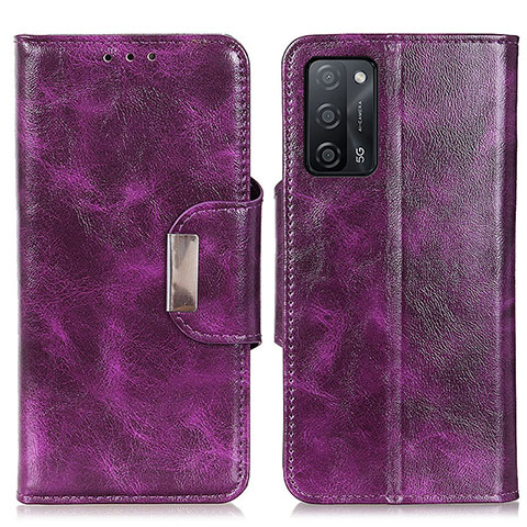 Coque Portefeuille Livre Cuir Etui Clapet N04P pour Oppo A55 5G Violet