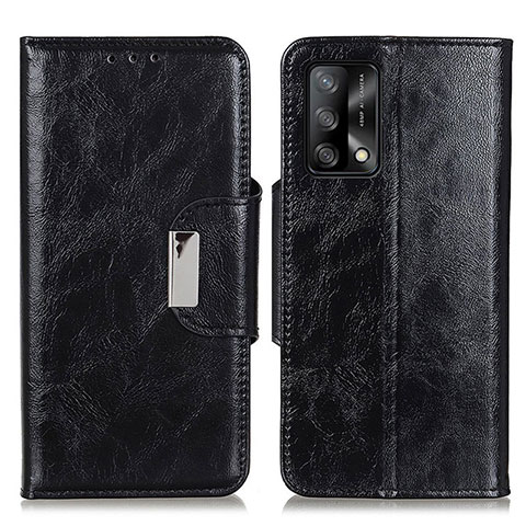 Coque Portefeuille Livre Cuir Etui Clapet N04P pour Oppo A95 4G Noir