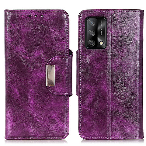 Coque Portefeuille Livre Cuir Etui Clapet N04P pour Oppo F19 Violet