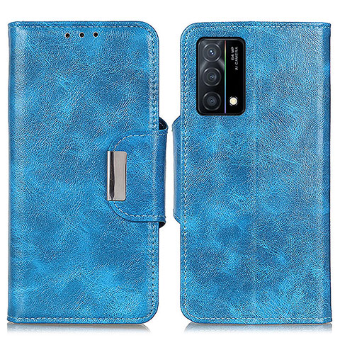 Coque Portefeuille Livre Cuir Etui Clapet N04P pour Oppo K9 5G Bleu Ciel