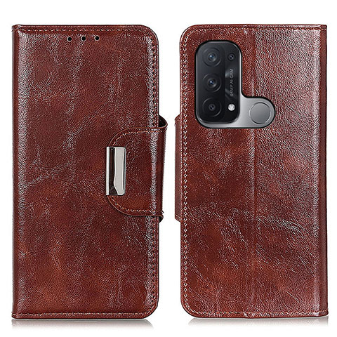 Coque Portefeuille Livre Cuir Etui Clapet N04P pour Oppo Reno5 A Marron