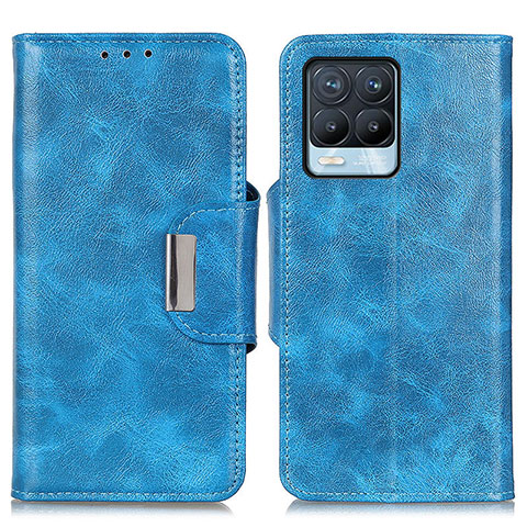 Coque Portefeuille Livre Cuir Etui Clapet N04P pour Realme 8 4G Bleu Ciel