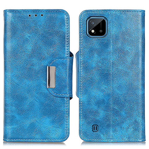 Coque Portefeuille Livre Cuir Etui Clapet N04P pour Realme C11 (2021) Bleu Ciel