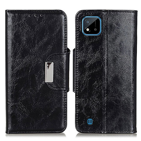 Coque Portefeuille Livre Cuir Etui Clapet N04P pour Realme C20A Noir