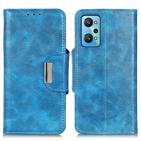 Coque Portefeuille Livre Cuir Etui Clapet N04P pour Realme GT Neo 3T 5G Bleu Ciel