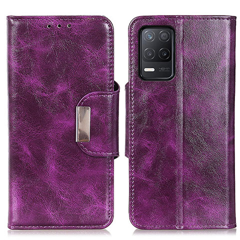 Coque Portefeuille Livre Cuir Etui Clapet N04P pour Realme Narzo 30 5G Violet