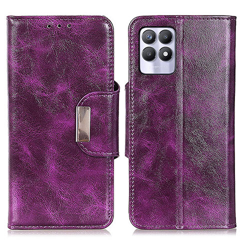 Coque Portefeuille Livre Cuir Etui Clapet N04P pour Realme Narzo 50 4G Violet