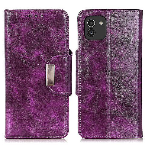 Coque Portefeuille Livre Cuir Etui Clapet N04P pour Samsung Galaxy A03 Violet