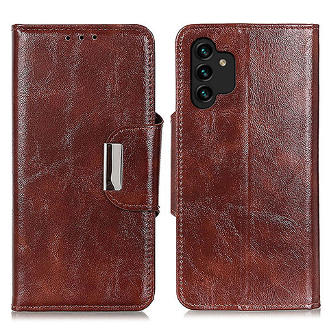 Coque Portefeuille Livre Cuir Etui Clapet N04P pour Samsung Galaxy A13 4G Marron