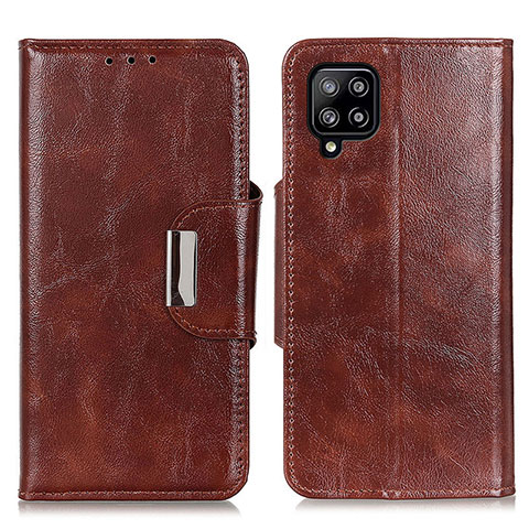 Coque Portefeuille Livre Cuir Etui Clapet N04P pour Samsung Galaxy A22 4G Marron