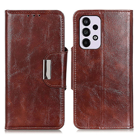 Coque Portefeuille Livre Cuir Etui Clapet N04P pour Samsung Galaxy A33 5G Marron