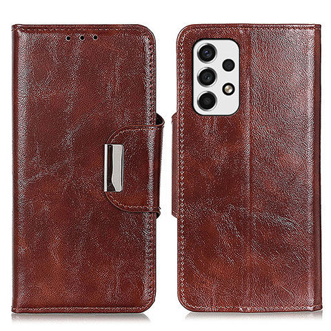 Coque Portefeuille Livre Cuir Etui Clapet N04P pour Samsung Galaxy A53 5G Marron