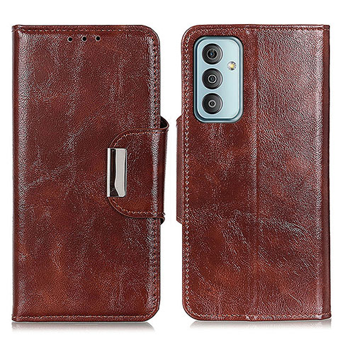 Coque Portefeuille Livre Cuir Etui Clapet N04P pour Samsung Galaxy M13 4G Marron