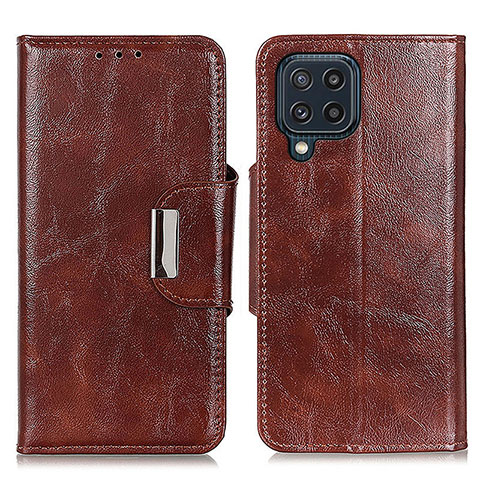 Coque Portefeuille Livre Cuir Etui Clapet N04P pour Samsung Galaxy M32 4G Marron