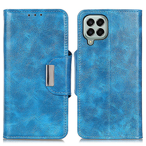 Coque Portefeuille Livre Cuir Etui Clapet N04P pour Samsung Galaxy M33 5G Bleu Ciel