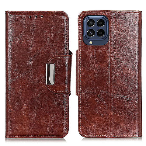 Coque Portefeuille Livre Cuir Etui Clapet N04P pour Samsung Galaxy M53 5G Marron