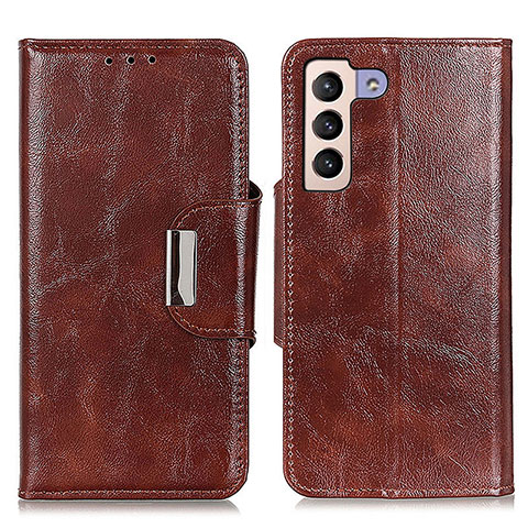 Coque Portefeuille Livre Cuir Etui Clapet N04P pour Samsung Galaxy S21 5G Marron