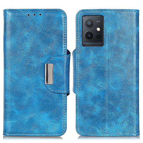 Coque Portefeuille Livre Cuir Etui Clapet N04P pour Vivo Y33e 5G Bleu Ciel