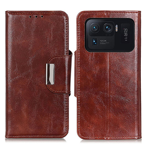 Coque Portefeuille Livre Cuir Etui Clapet N04P pour Xiaomi Mi 11 Ultra 5G Marron