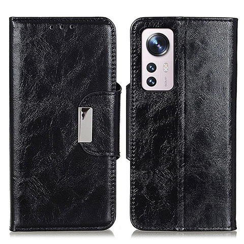 Coque Portefeuille Livre Cuir Etui Clapet N04P pour Xiaomi Mi 12S 5G Noir